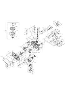 Transmission Lh Diagram and Parts List for RZT-S42 (17AF2BDS010-17WF2BDS010-17WF2BDS056-17WF2BDS210)(2012) Cub Cadet Lawn Tractor